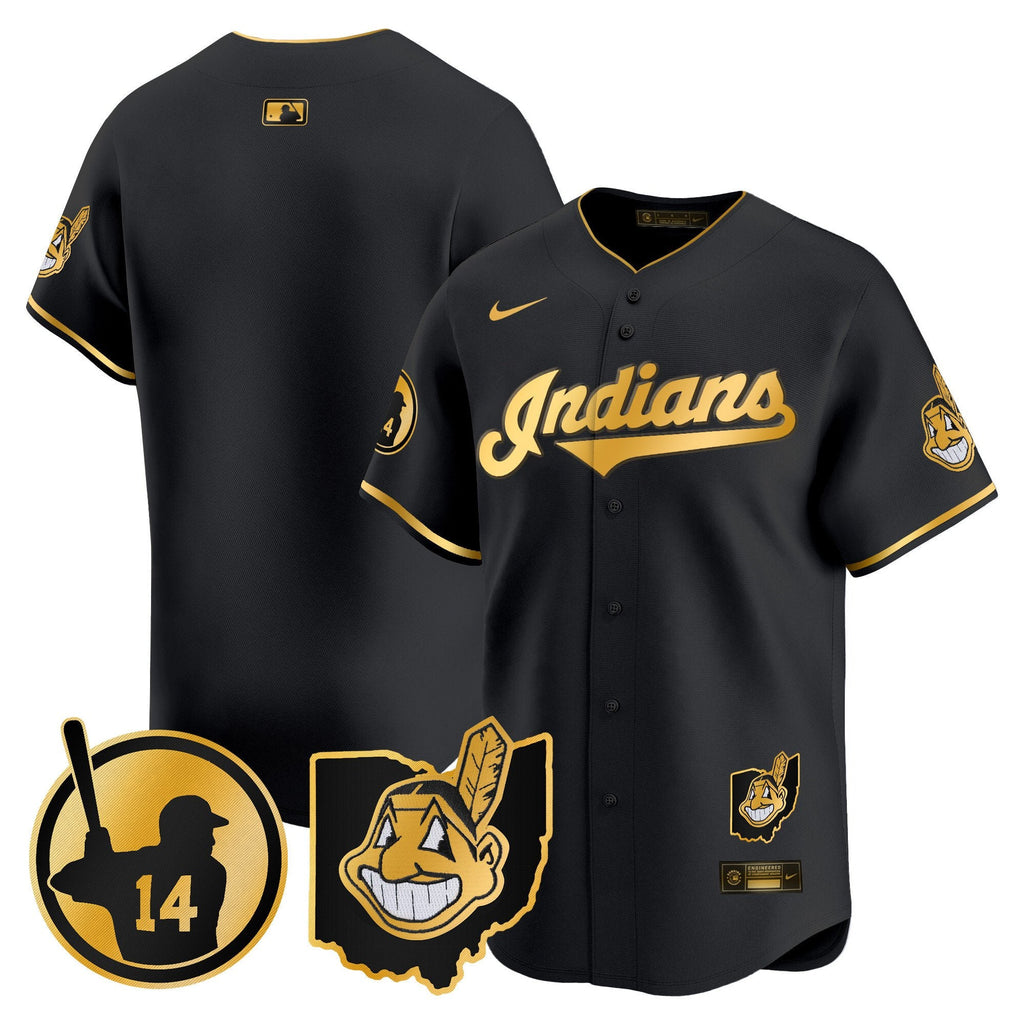 Men’s Cleveland Indians Larry Doby Patch Vapor Premier Limited Jersey