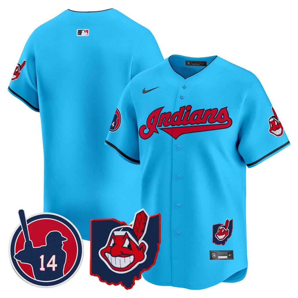 Men’s Cleveland Indians Larry Doby Patch Vapor Premier Limited Jersey