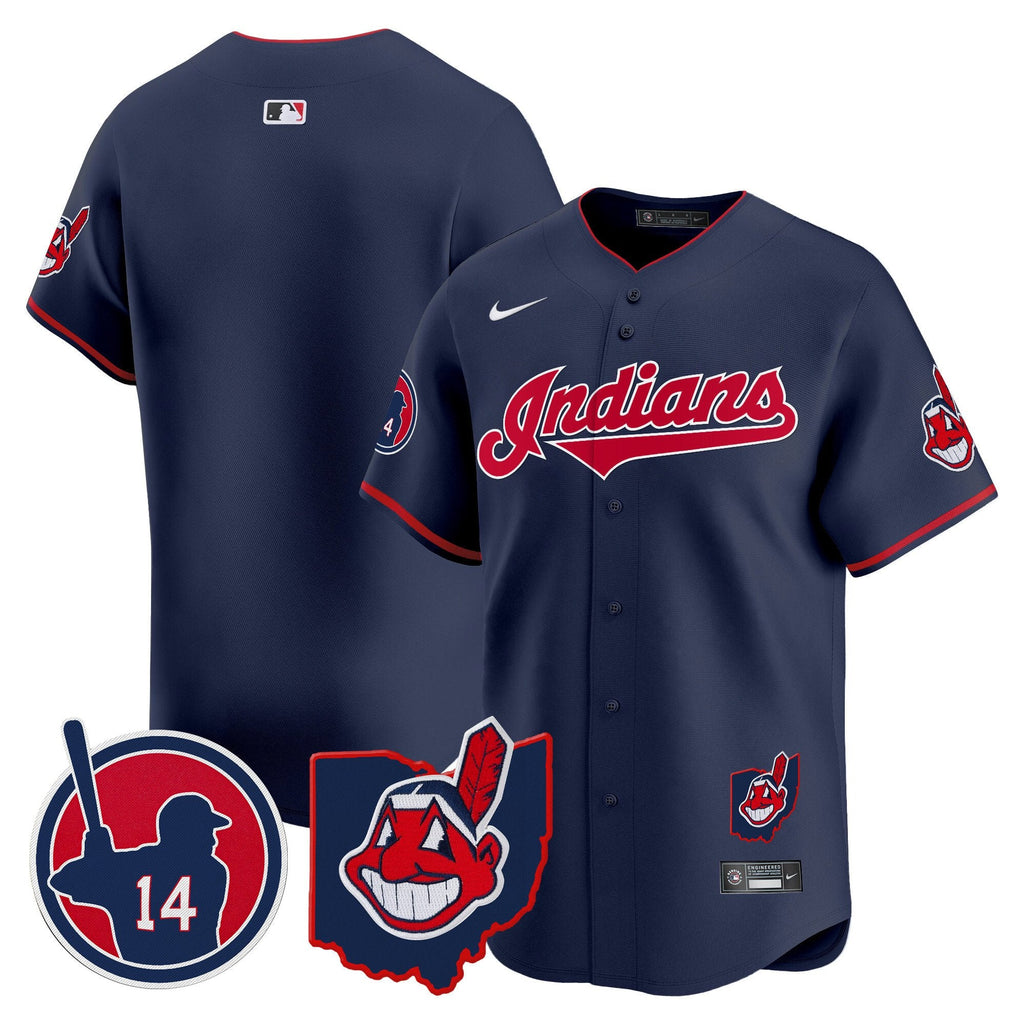 Men’s Cleveland Indians Larry Doby Patch Vapor Premier Limited Jersey