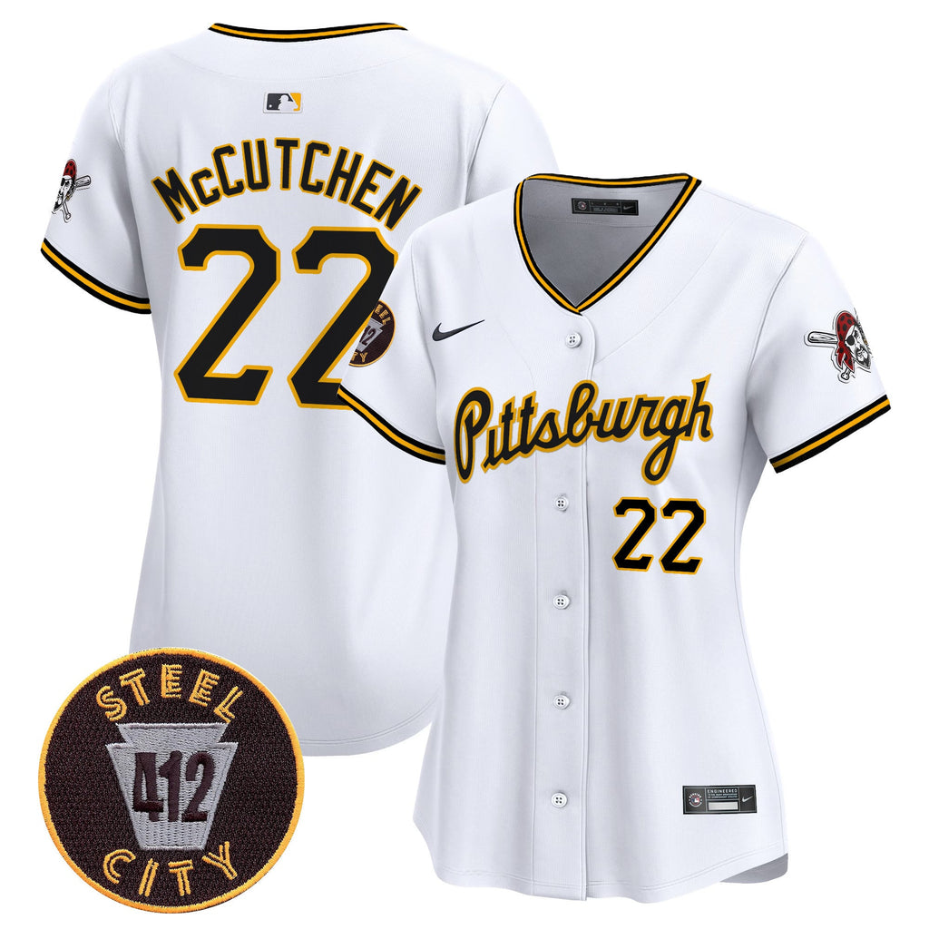Women’s Pittsburgh 412 Patch Vapor Premier Limited Jersey V4