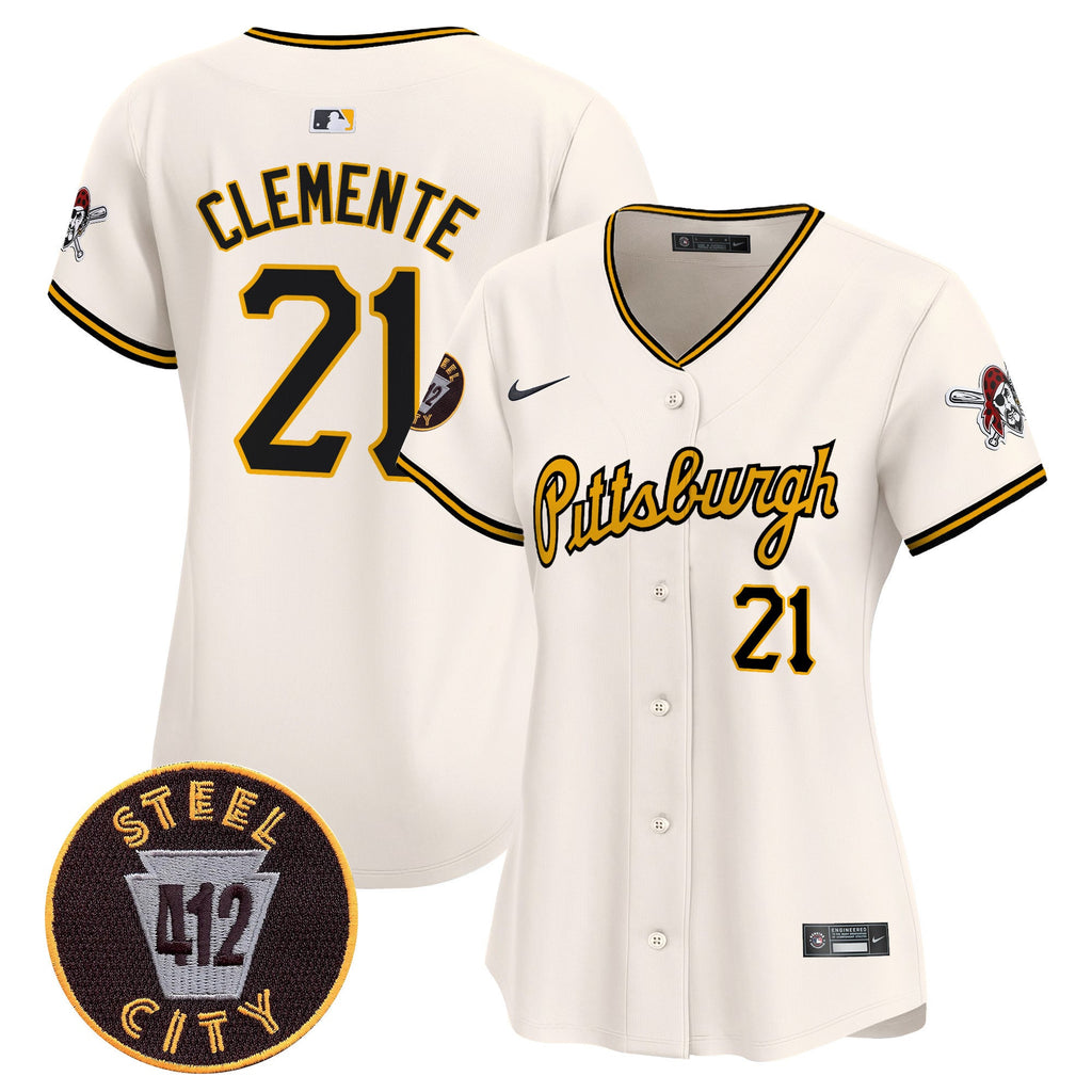 Women’s Pittsburgh 412 Patch Vapor Premier Limited Jersey V4