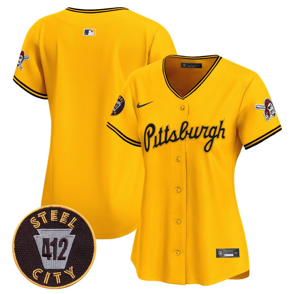 Women’s Pittsburgh 412 Patch Vapor Premier Limited Jersey V4