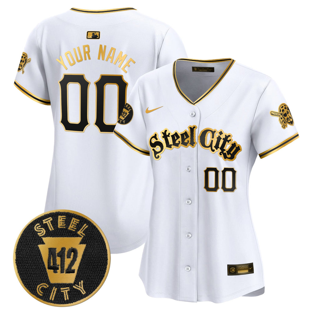 Pittsburgh 412 Patch Vapor Premier Limited Custom Jersey V5