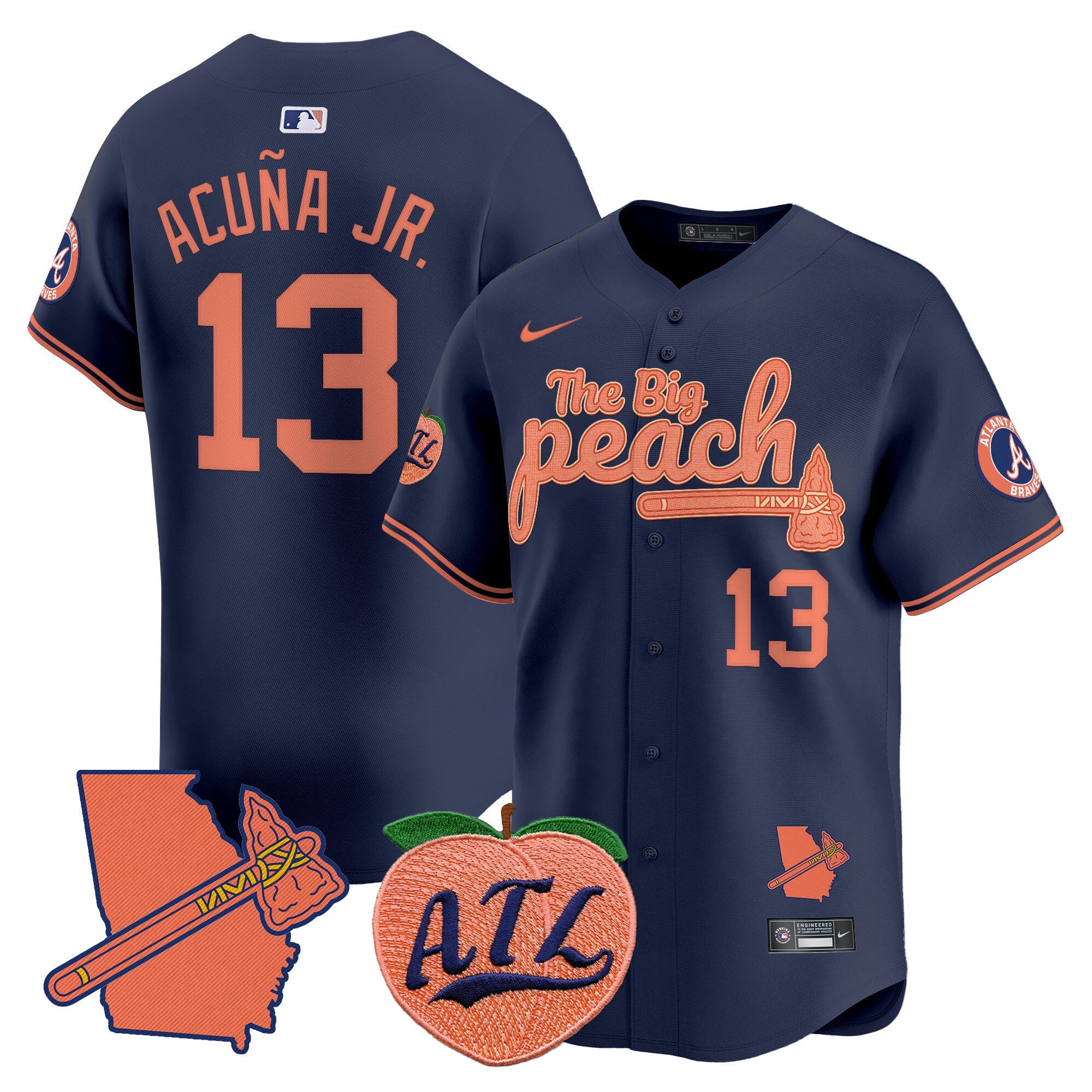Men’s Atlanta The Big Peach Vapor Premier Limited Jersey V2