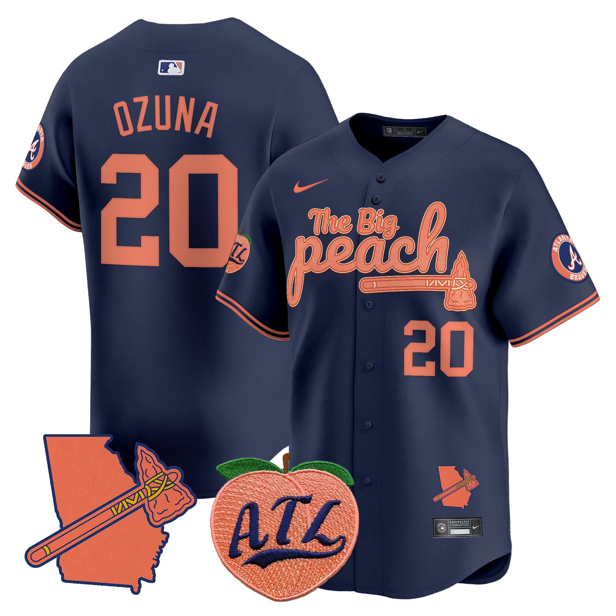 Men’s Atlanta The Big Peach Vapor Premier Limited Jersey V2