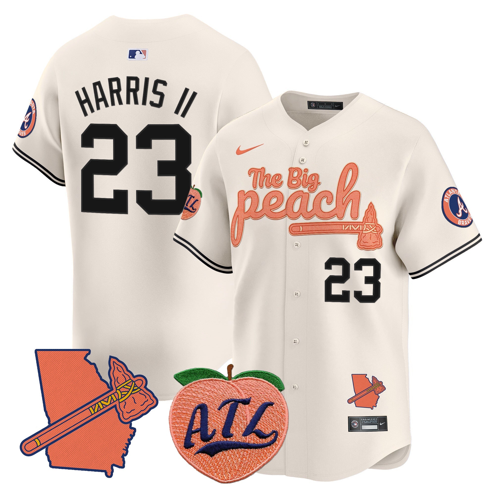 Men’s Atlanta The Big Peach Vapor Premier Limited Jersey V2