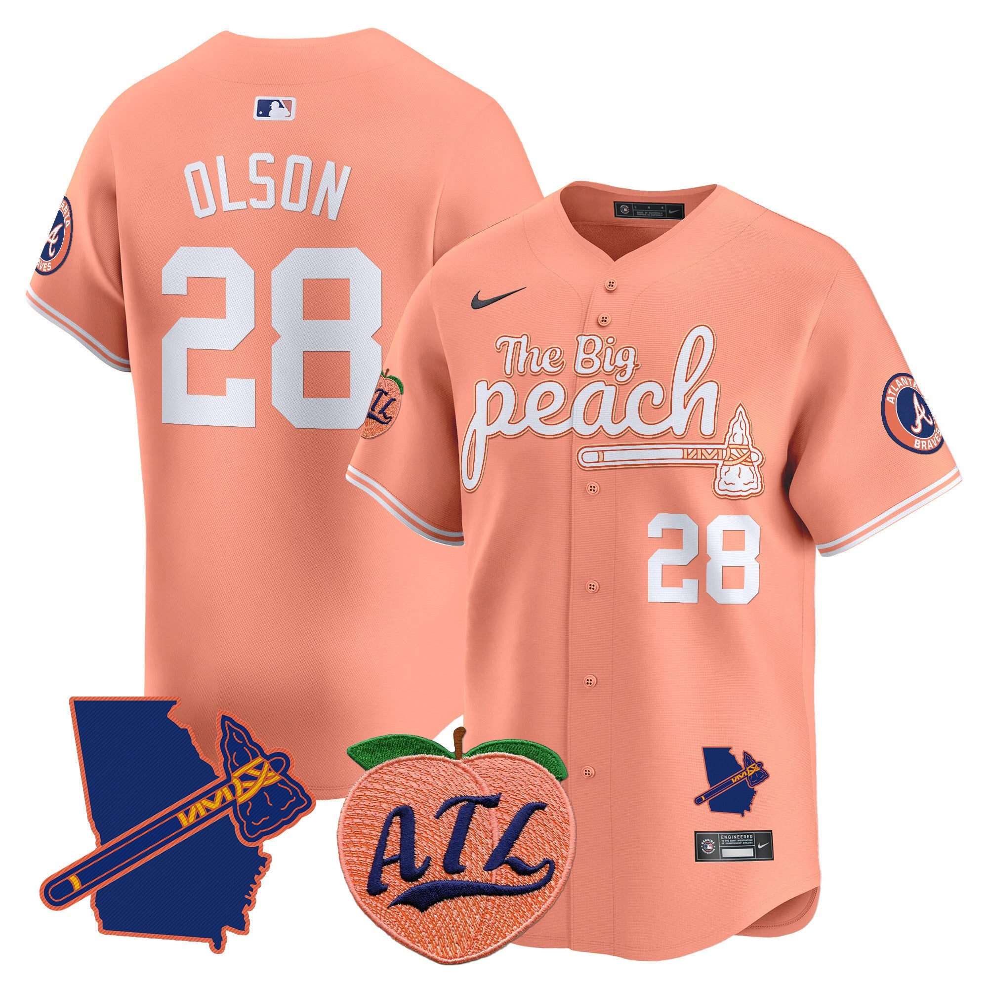 Men’s Atlanta The Big Peach Vapor Premier Limited Jersey V2