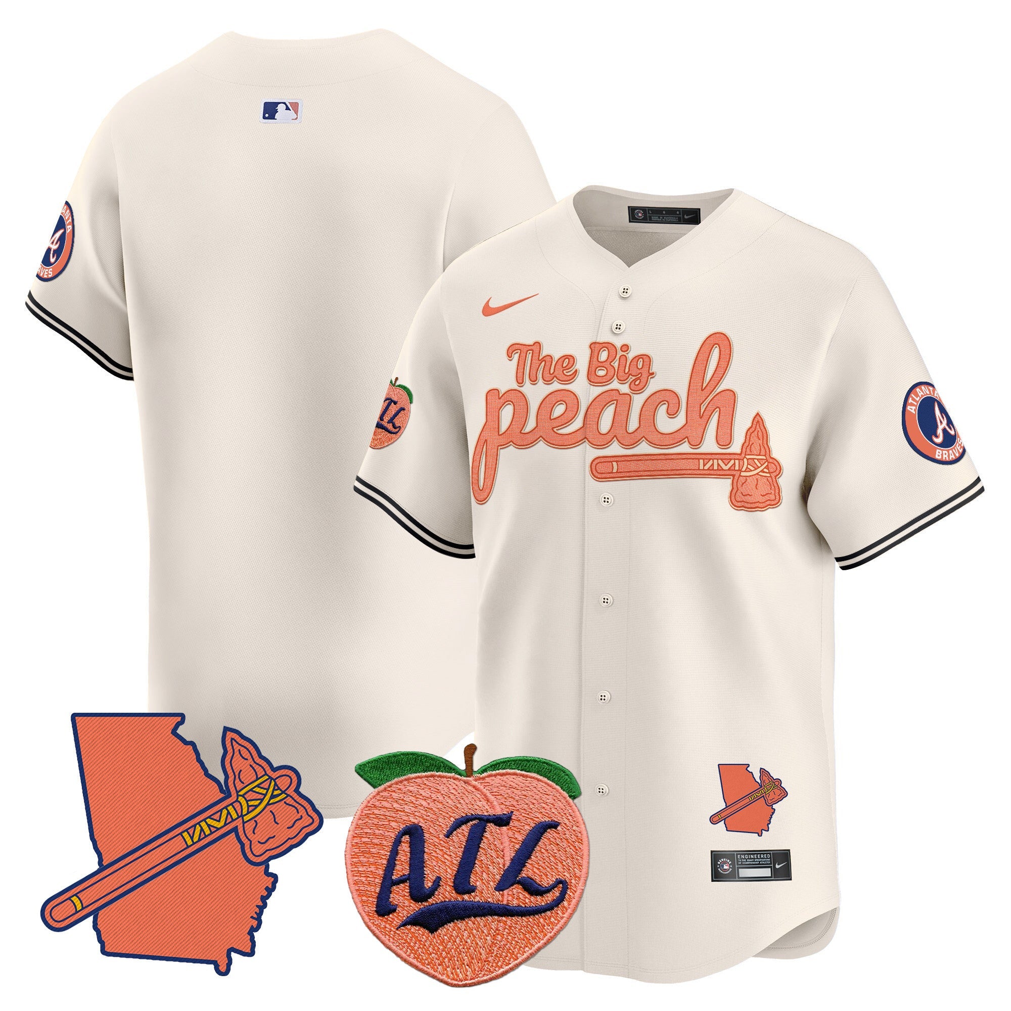 Men’s Atlanta The Big Peach Vapor Premier Limited Jersey V2