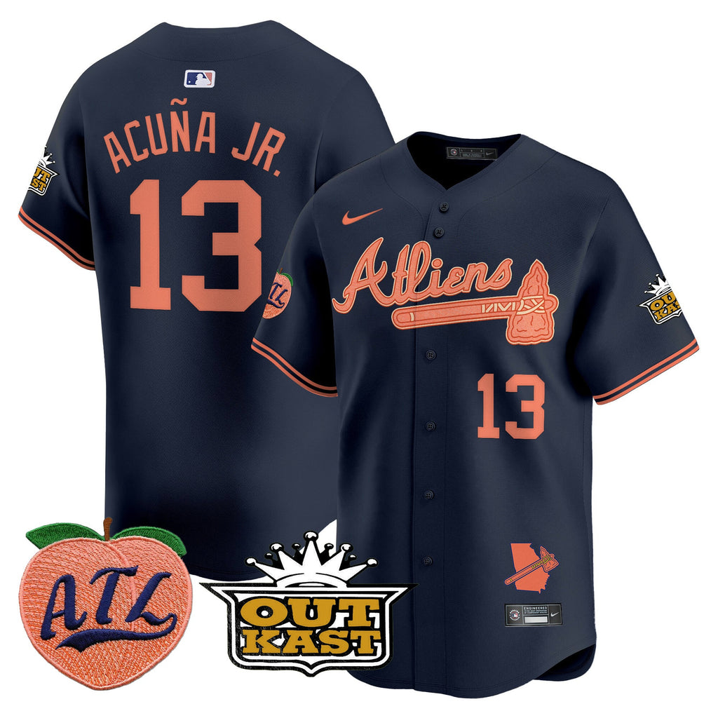 Men’s Atlanta Atliens & Peach Vapor Premier Limited Jersey
