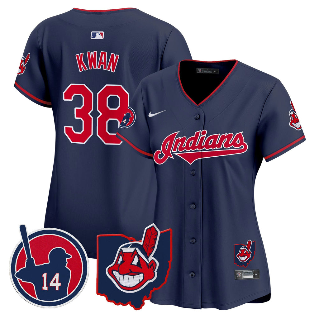 Women’s Cleveland Indians Larry Doby Patch Vapor Premier Limited Jersey