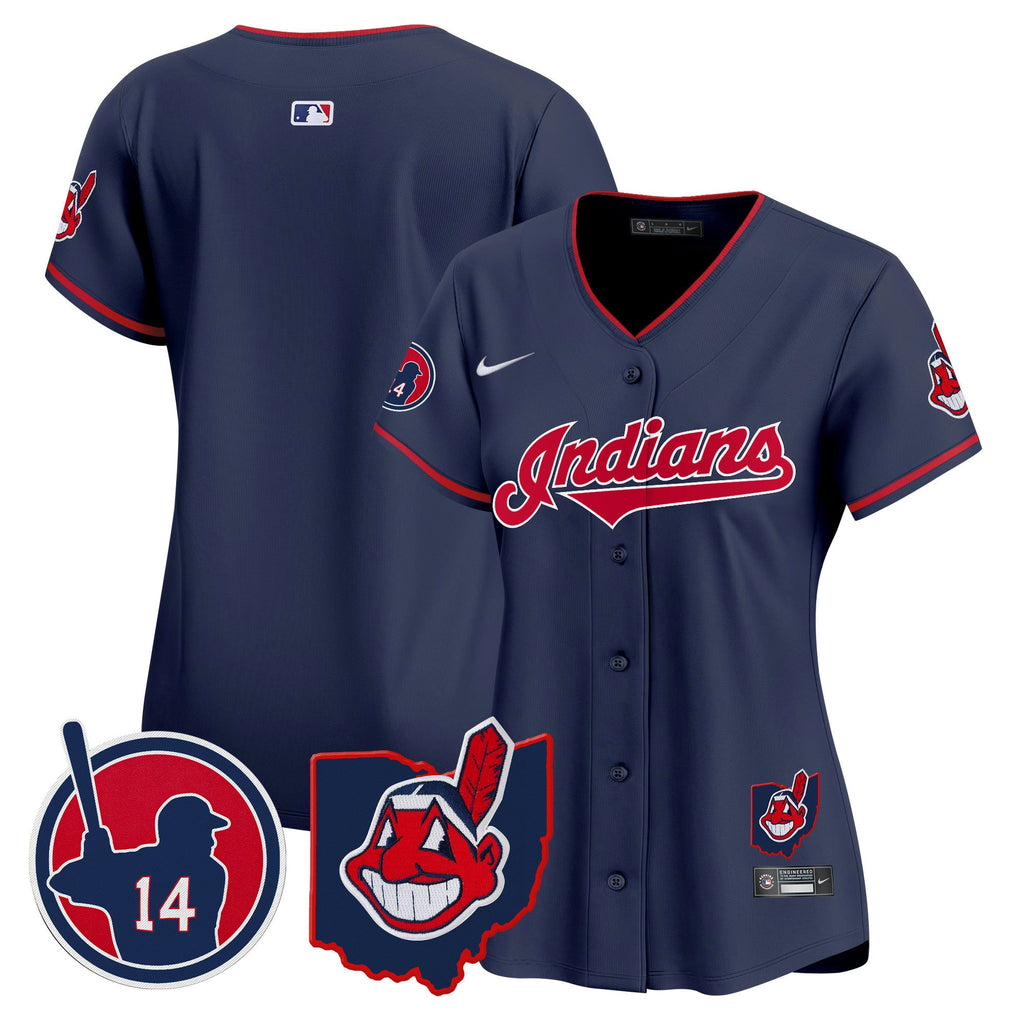 Women’s Cleveland Indians Larry Doby Patch Vapor Premier Limited Jersey