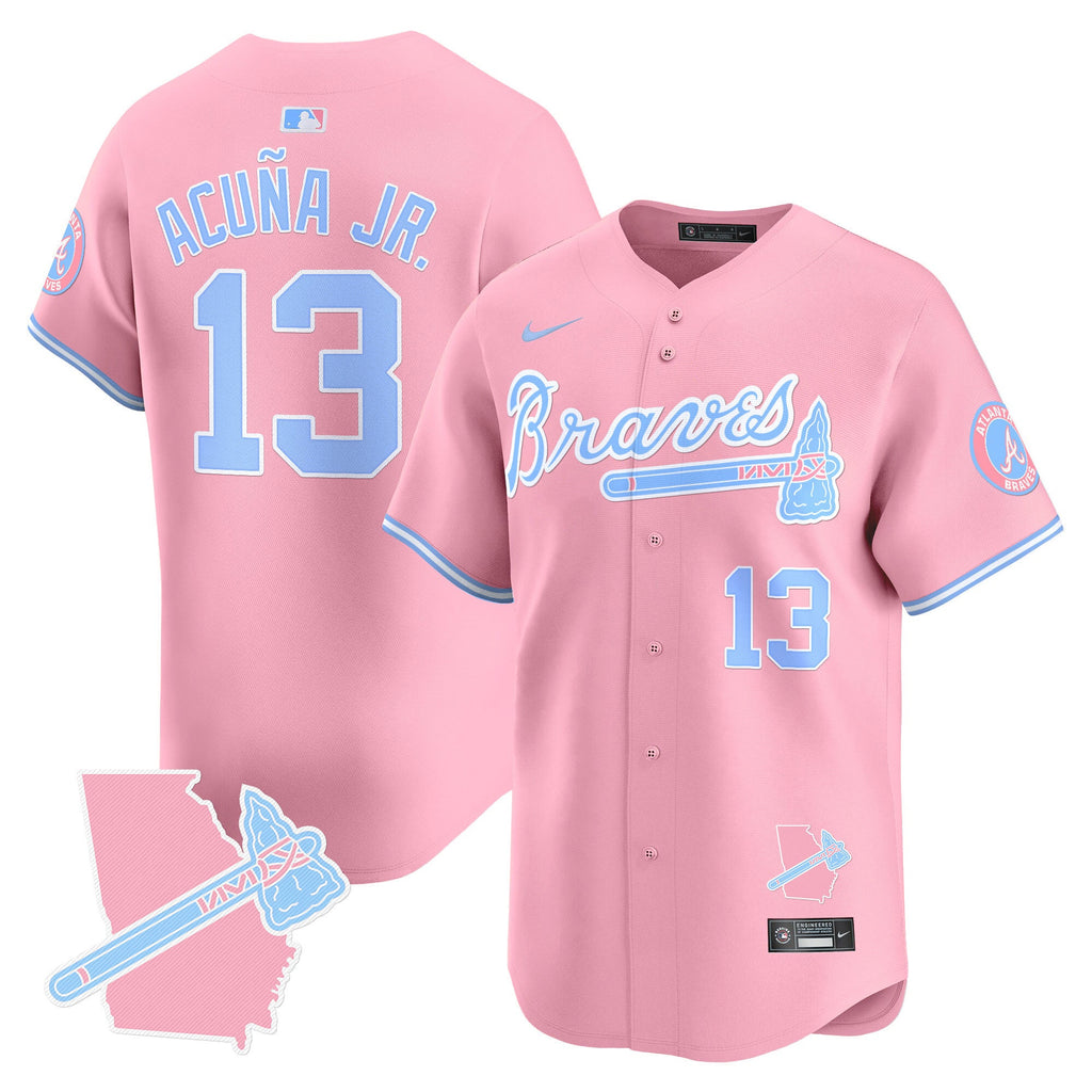 Unisex Atlanta Bubblegum Pink Vapor Premier Limited Jersey