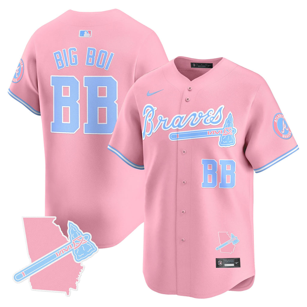 Unisex Atlanta Bubblegum Pink Vapor Premier Limited Jersey