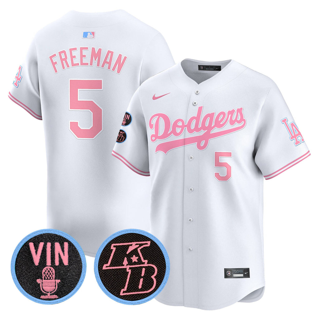 Unisex Vin & Kobe Patch Bubblegum Pink Vapor Premier Limited Jersey