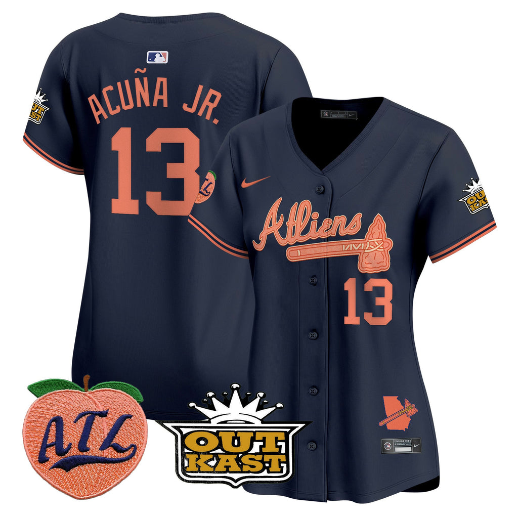 Women’s Atlanta Atliens & Peach Vapor Premier Limited Jersey