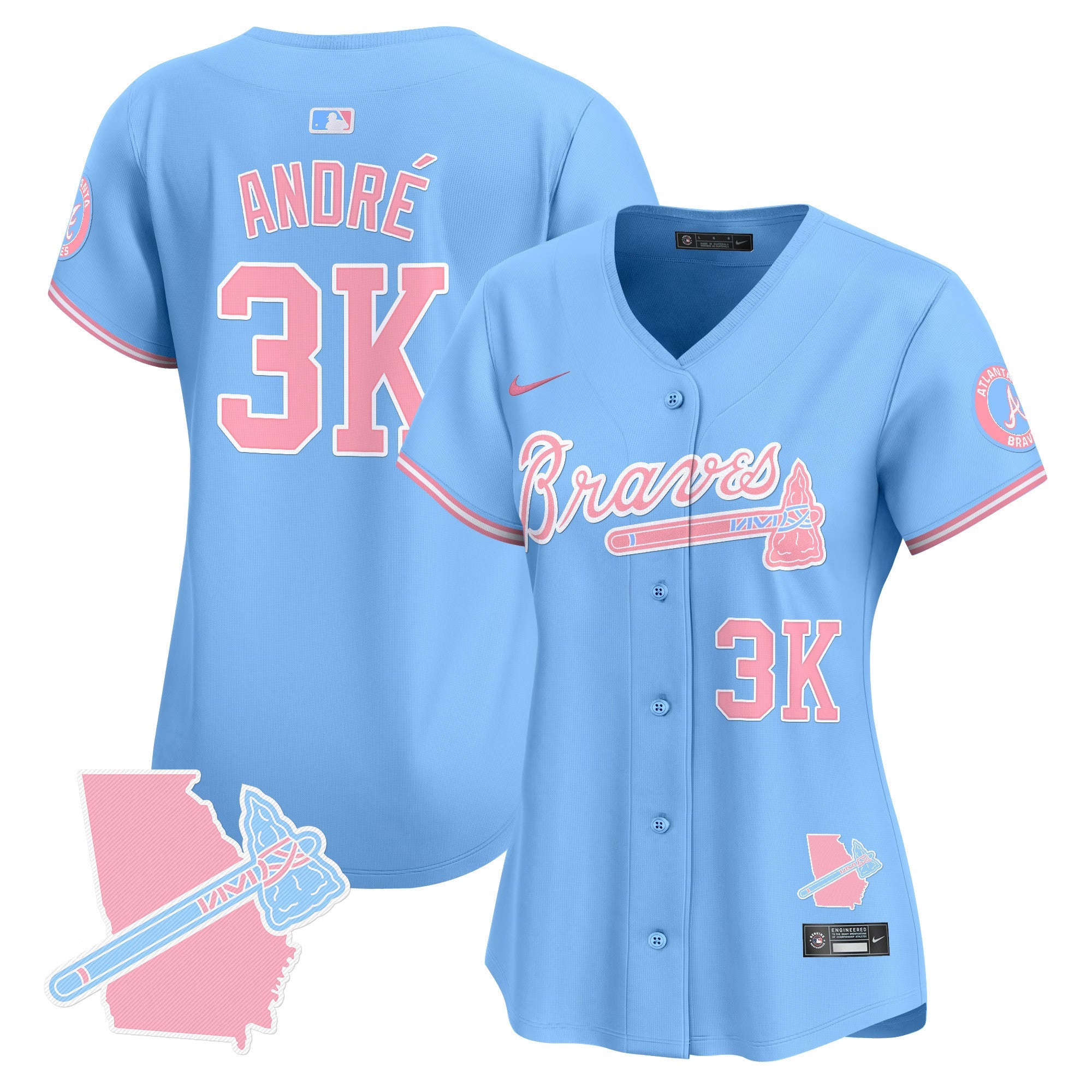 Women’s Atlanta Bubblegum Pink Vapor Premier Limited Jersey