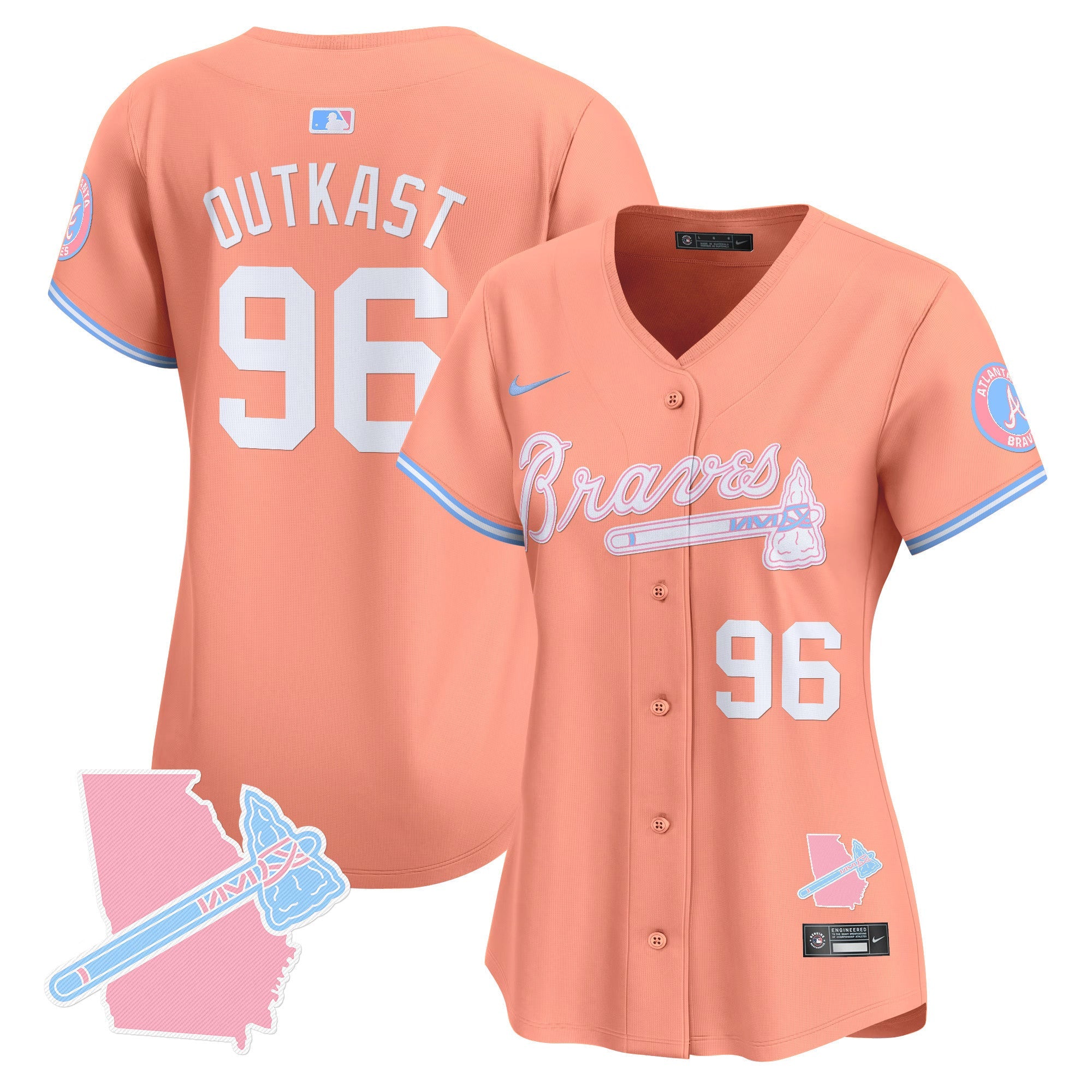 Women’s Atlanta Bubblegum Pink Vapor Premier Limited Jersey