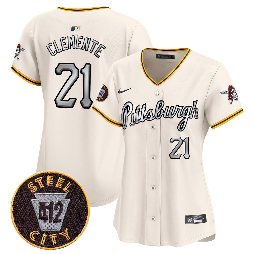 Women’s Pittsburgh 412 Patch Vapor Premier Limited Jersey V7
