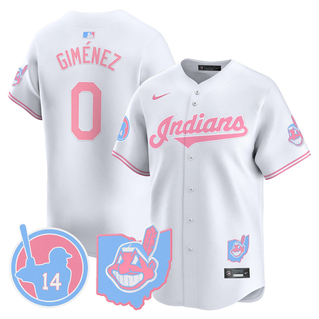 Unisex Cleveland Indians Larry Doby Bubblegum Pink Vapor Premier Limited Jersey