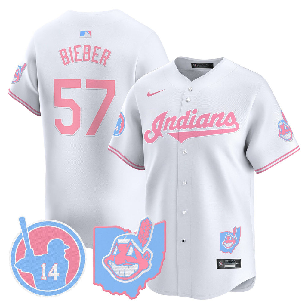 Unisex Cleveland Indians Larry Doby Bubblegum Pink Vapor Premier Limited Jersey