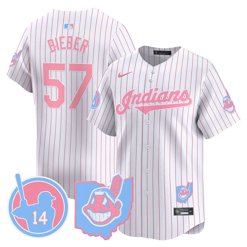 Unisex Cleveland Indians Larry Doby Bubblegum Pink Vapor Premier Limited Jersey