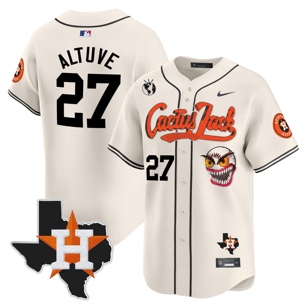 Men’s Houston Cactus Jack Patch Vapor Premier Limited Jersey V12