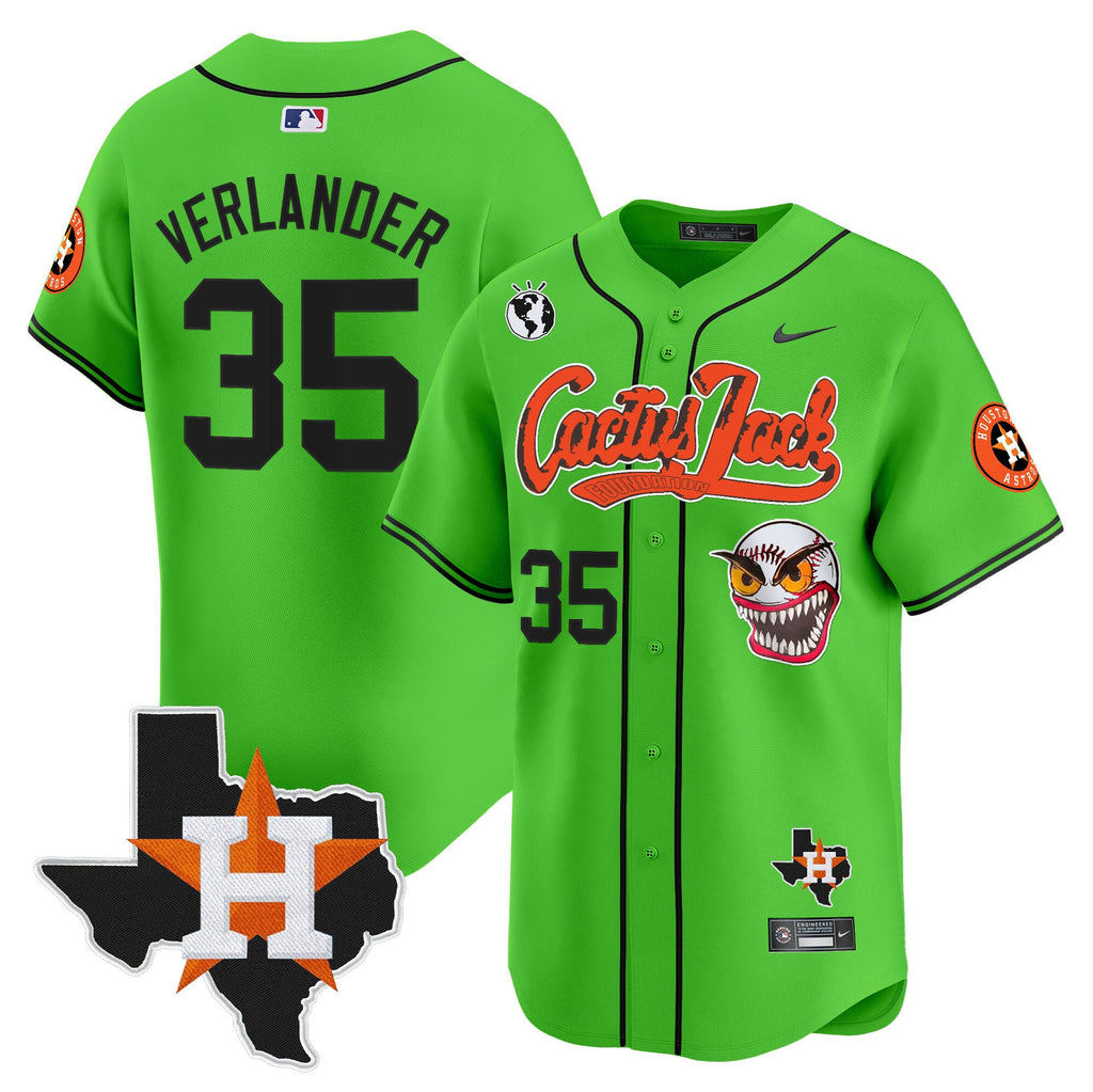 Men’s Houston Cactus Jack Patch Vapor Premier Limited Jersey V12