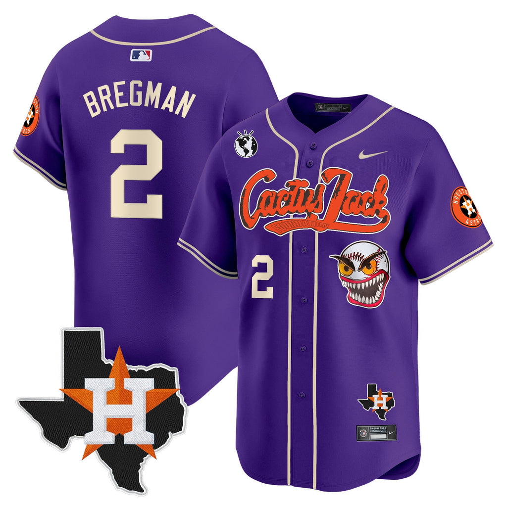 Men’s Houston Cactus Jack Patch Vapor Premier Limited Jersey V12