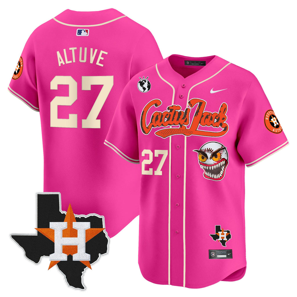 Men’s Houston Cactus Jack Patch Vapor Premier Limited Jersey V12