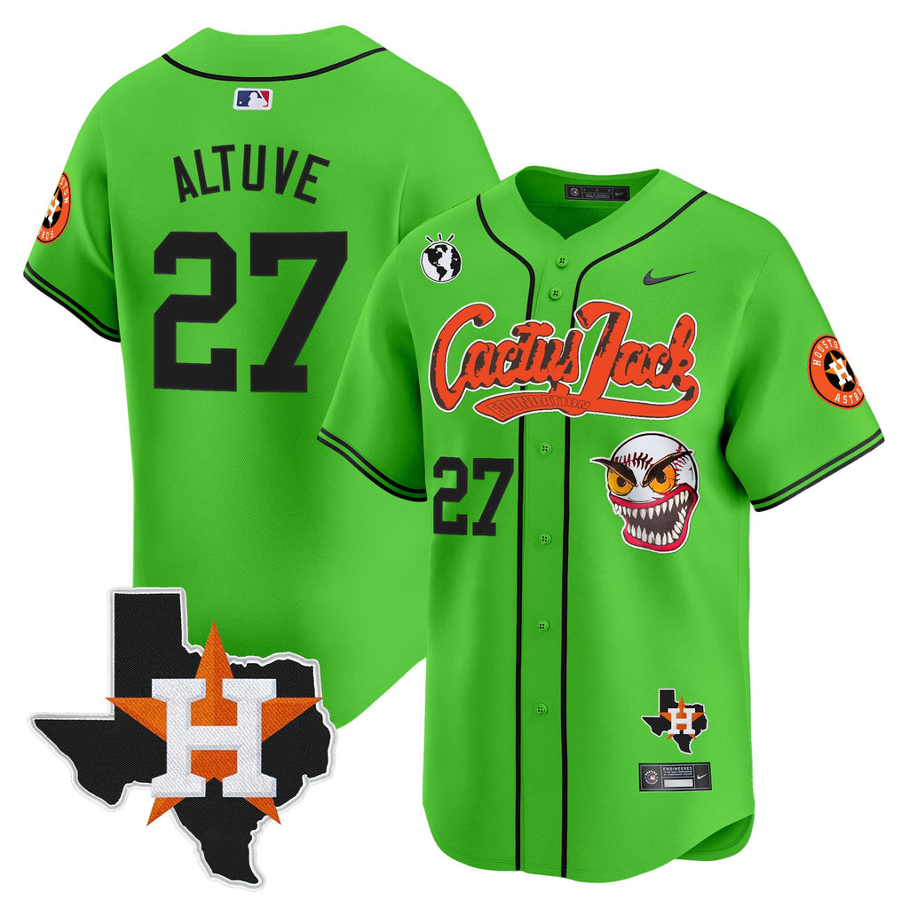 Men’s Houston Cactus Jack Patch Vapor Premier Limited Jersey V12