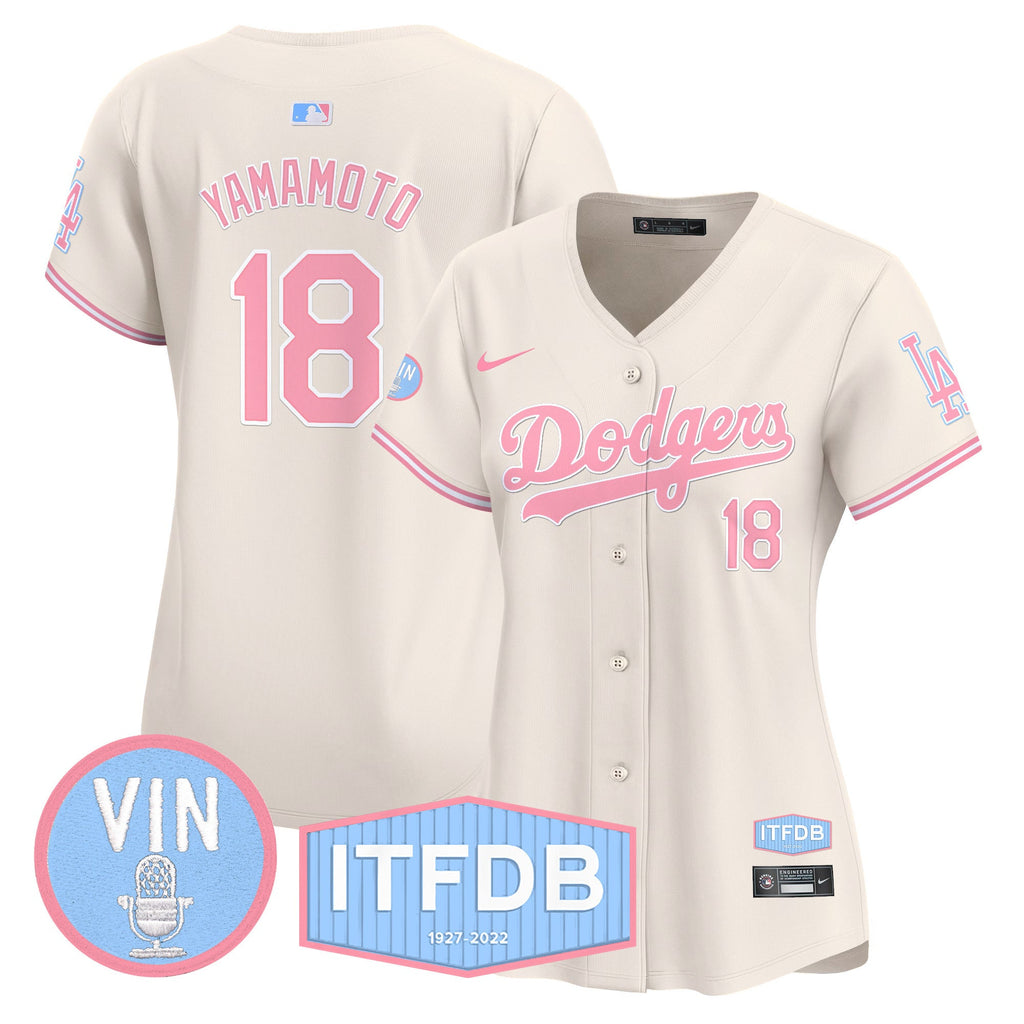 Women’s Vin ITFDB Patch Bubblegum Pink Vapor Premier Limited Jersey