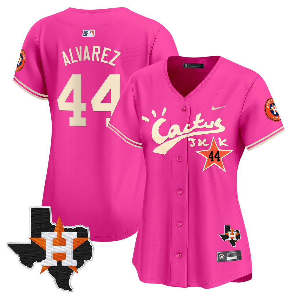 Women’s Houston Cactus Jack Patch Vapor Premier Limited Jersey V11 – Stitched