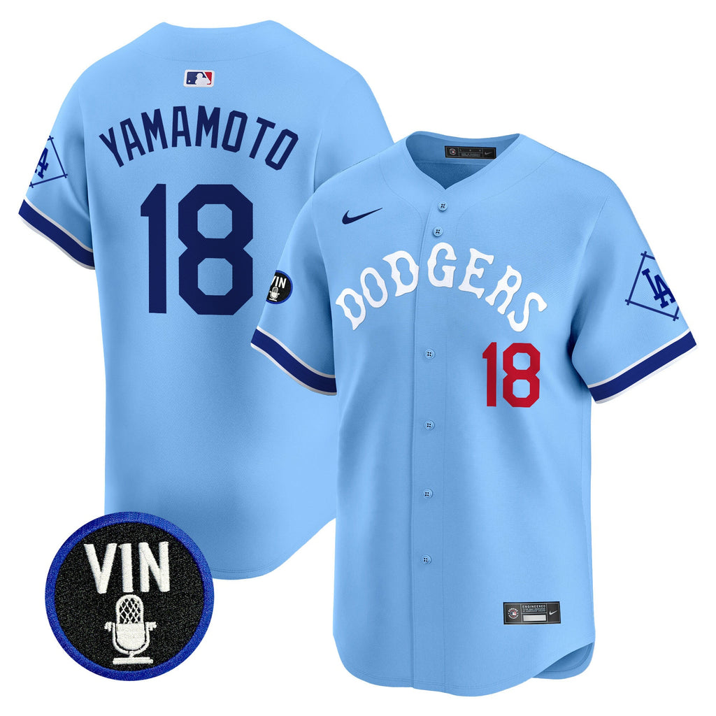 Men’s Tribute Vin Scully Patch Vapor Premier Limited Jersey