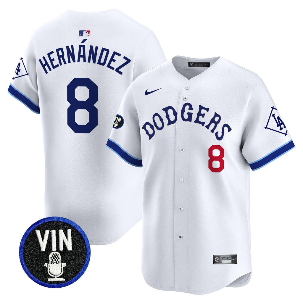 Men’s Tribute Vin Scully Patch Vapor Premier Limited Jersey