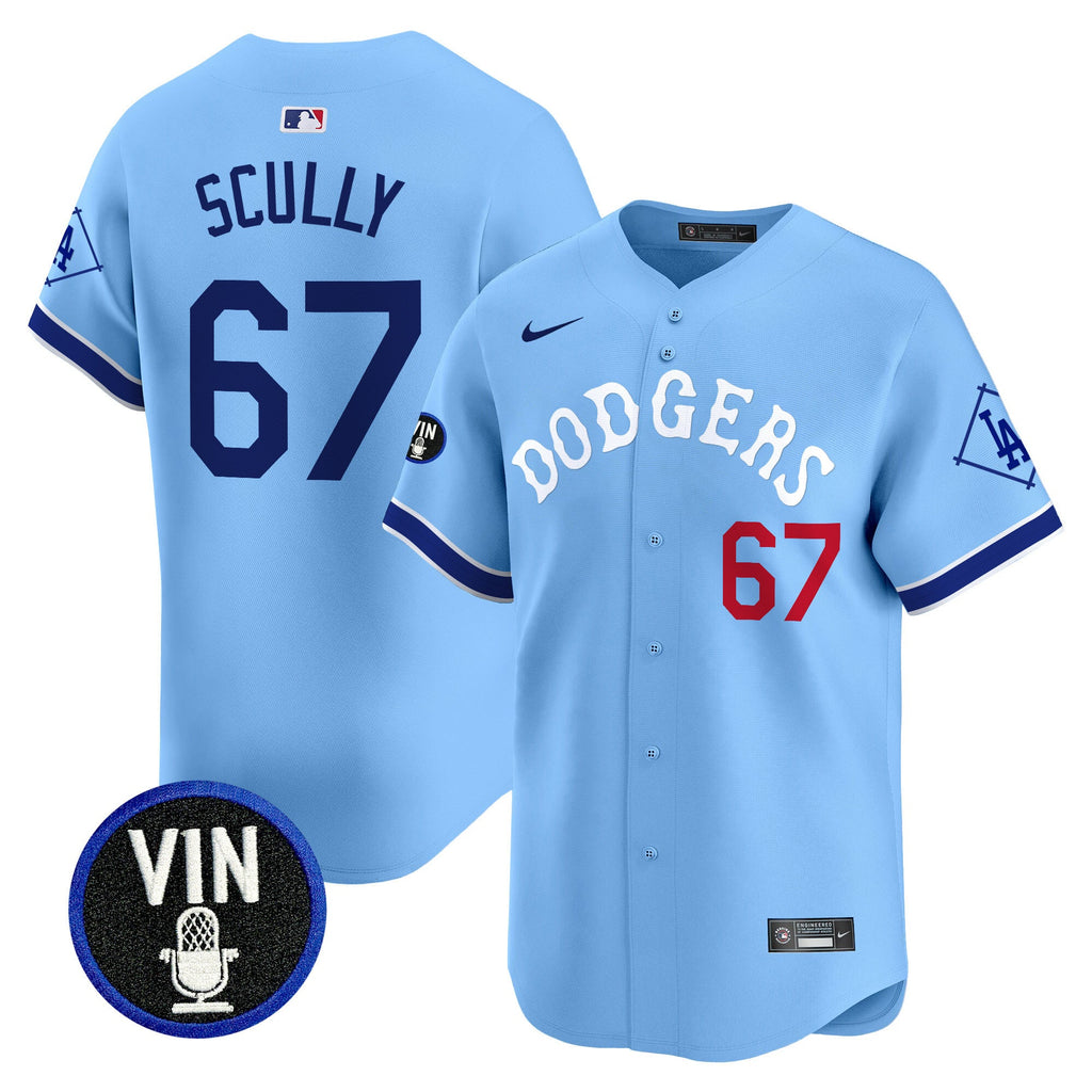 Men’s Tribute Vin Scully Patch Vapor Premier Limited Jersey