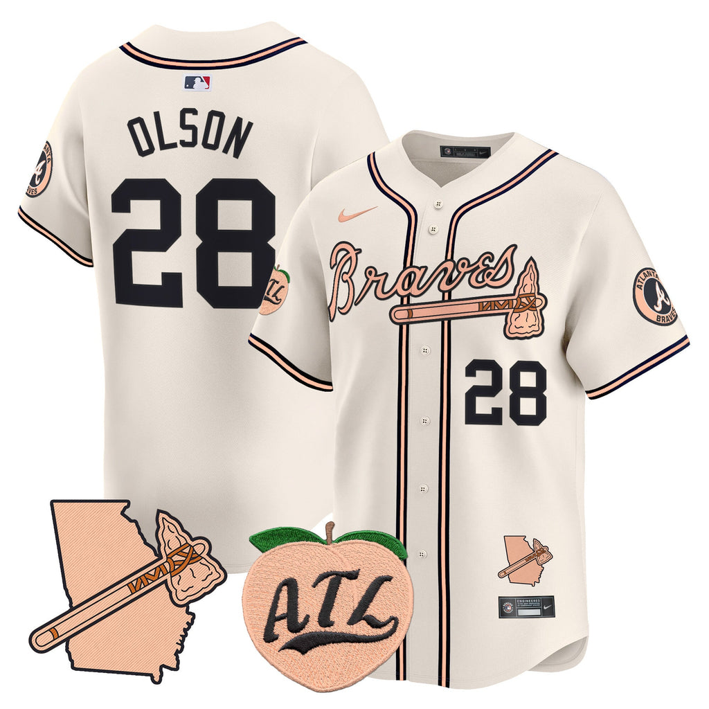 Men’s Atlanta Peach Vapor Premier Limited Jersey