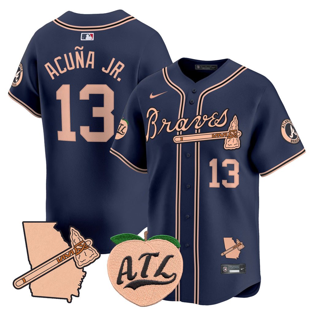 Men’s Atlanta Peach Vapor Premier Limited Jersey