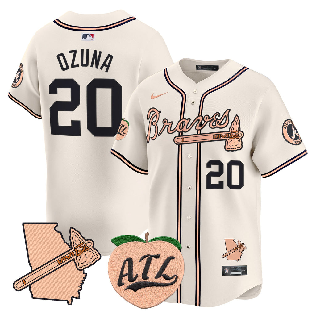 Men’s Atlanta Peach Vapor Premier Limited Jersey