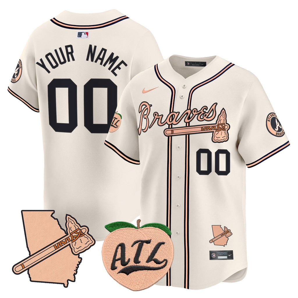 Atlanta Peach Vapor Premier Limited Custom Jersey