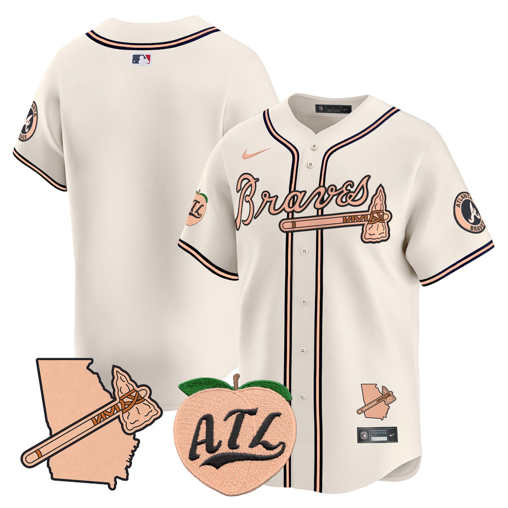 Men’s Atlanta Peach Vapor Premier Limited Jersey