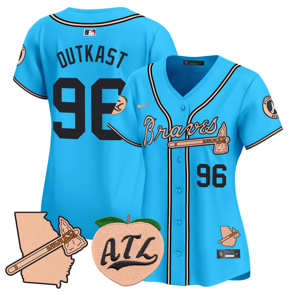 Women’s Atlanta Peach Vapor Premier Limited Jersey