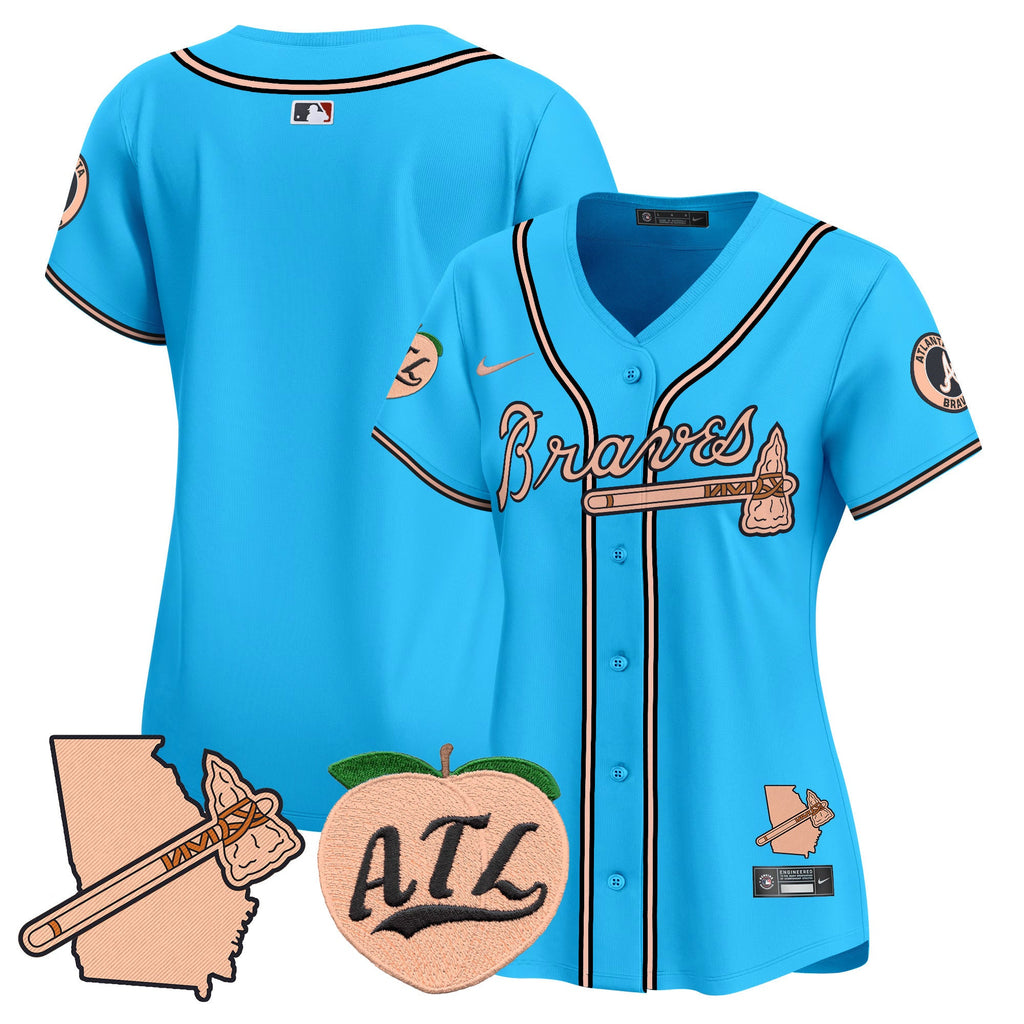 Women’s Atlanta Peach Vapor Premier Limited Jersey