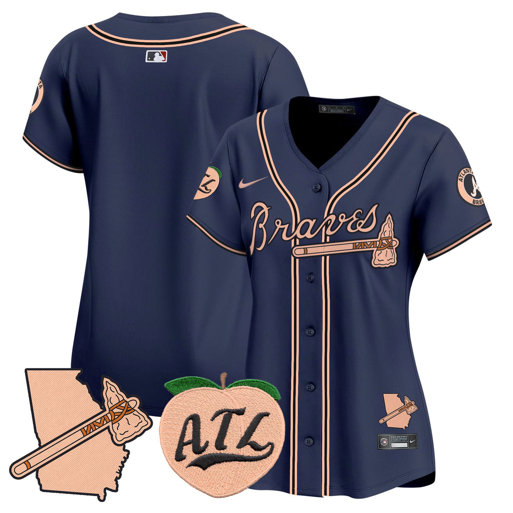 Women’s Atlanta Peach Vapor Premier Limited Jersey