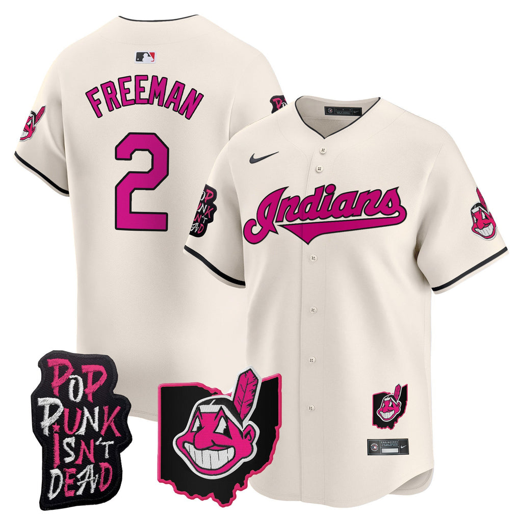 Men’s Cleveland Indians MGK Patch Vapor Premier Limited Jersey
