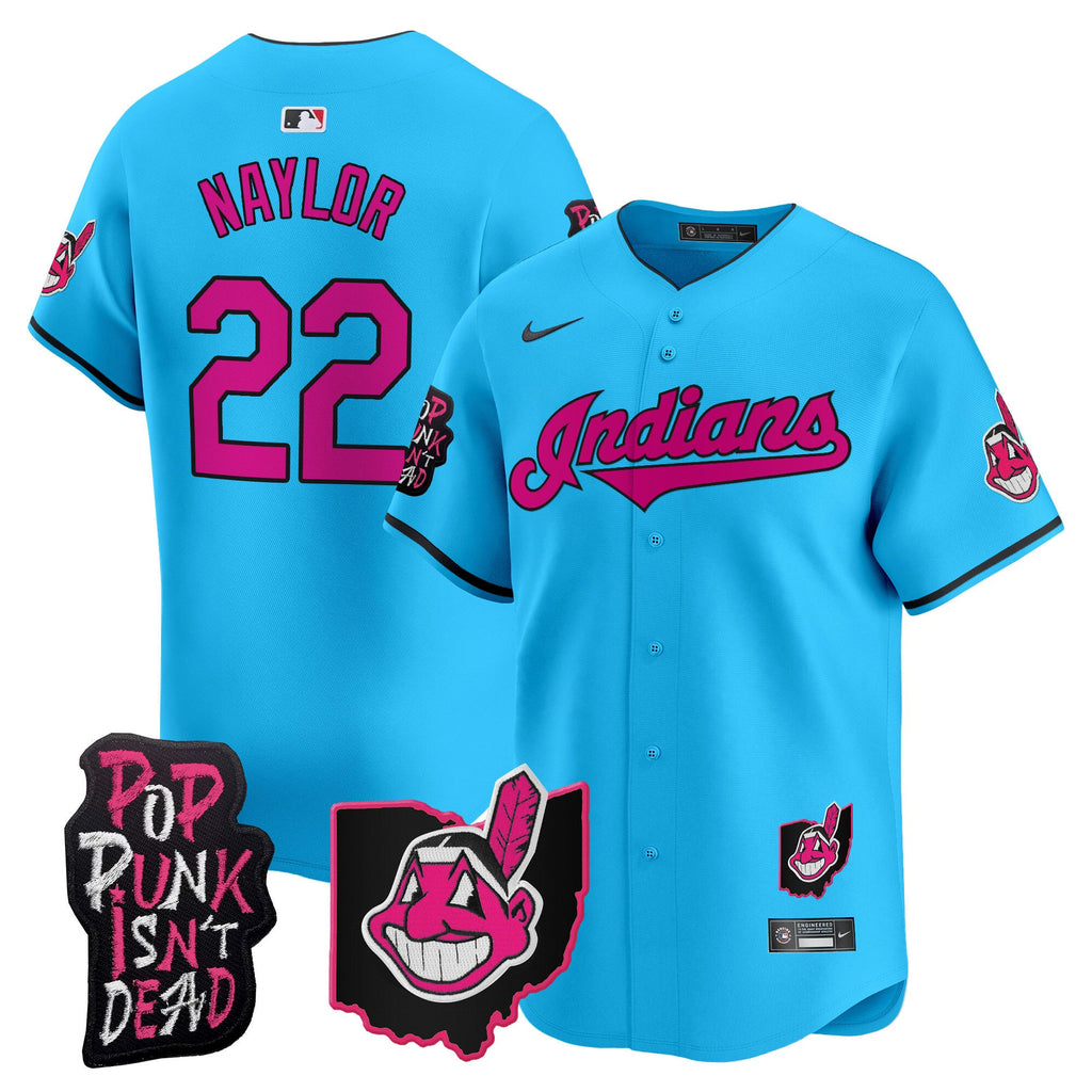 Men’s Cleveland Indians MGK Patch Vapor Premier Limited Jersey