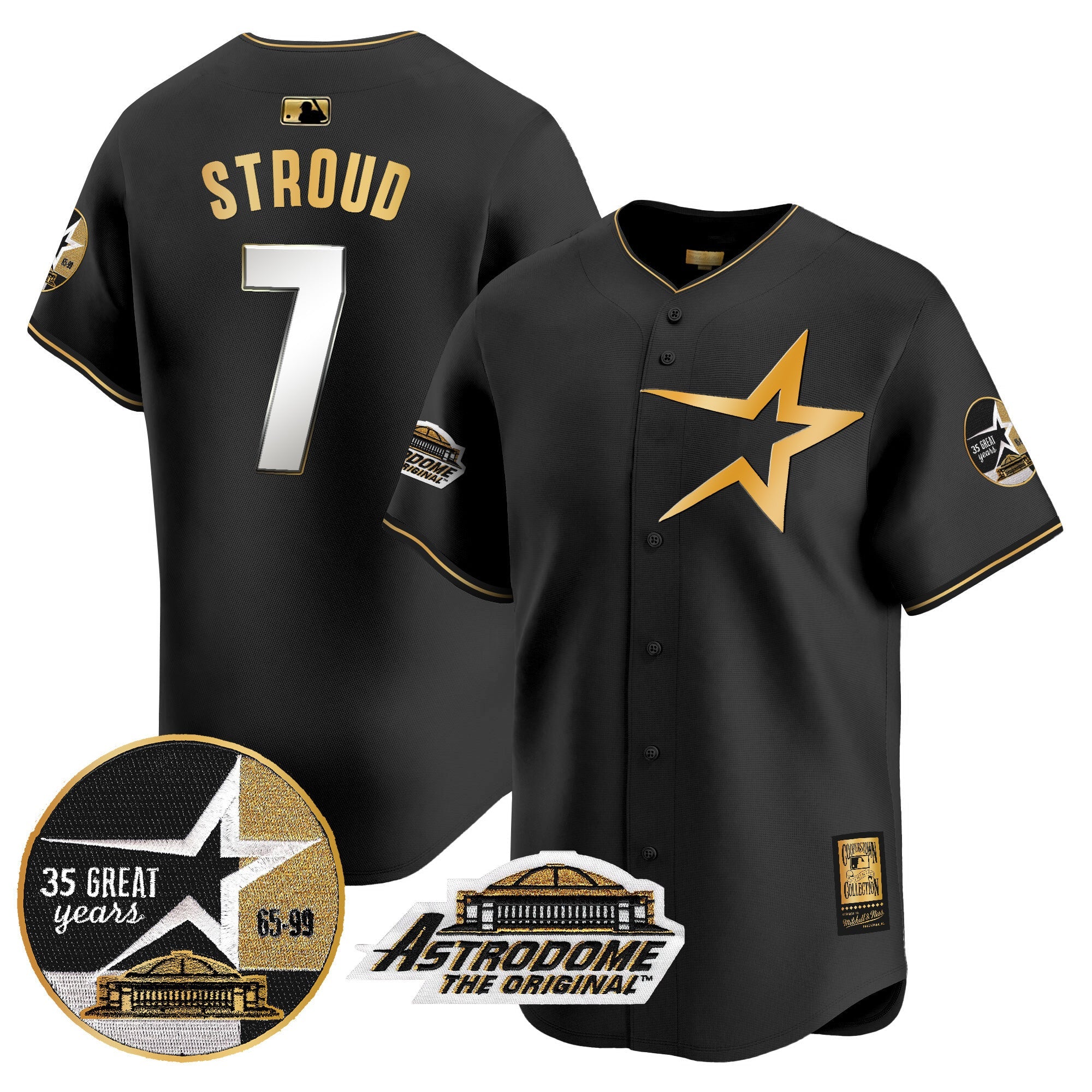 Men’s 1999 Throwback 35th & Astrodome Patch Vapor Premier Limited Jersey