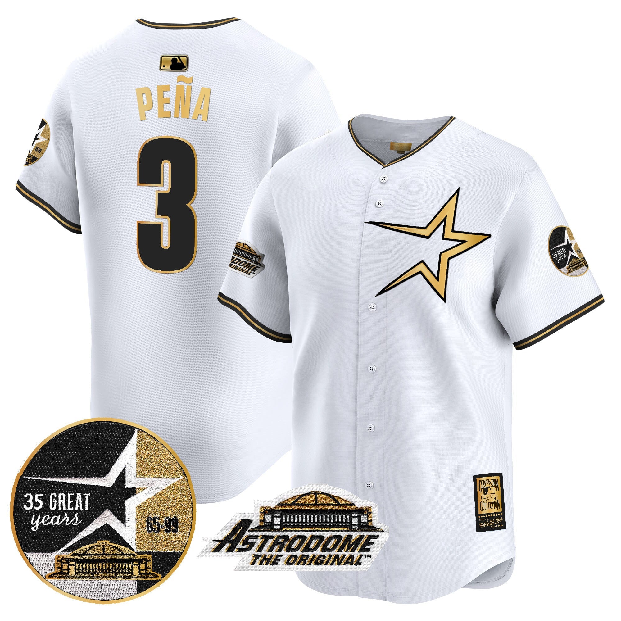 Men’s 1999 Throwback 35th & Astrodome Patch Vapor Premier Limited Jersey