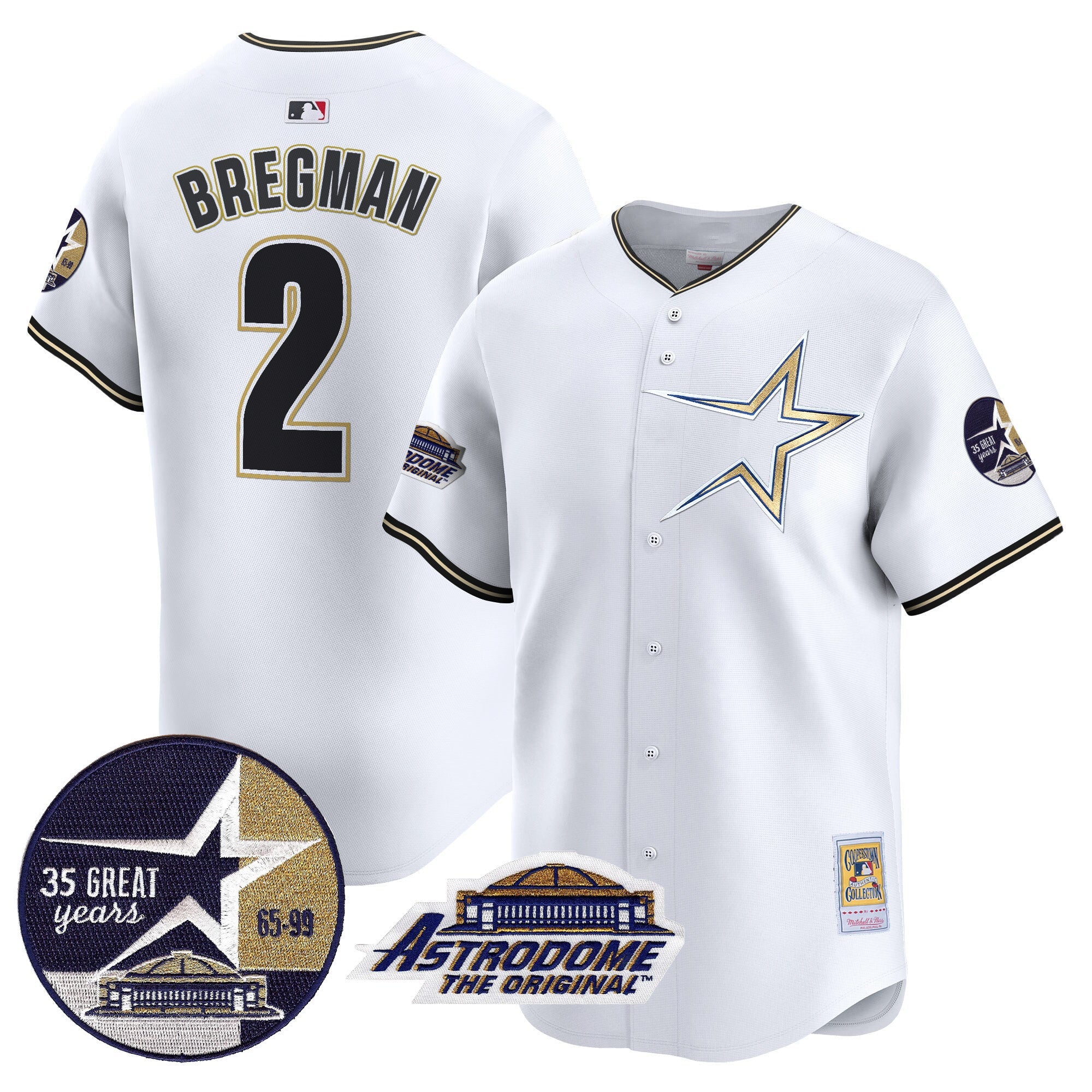 Men’s 1999 Throwback 35th & Astrodome Patch Vapor Premier Limited Jersey
