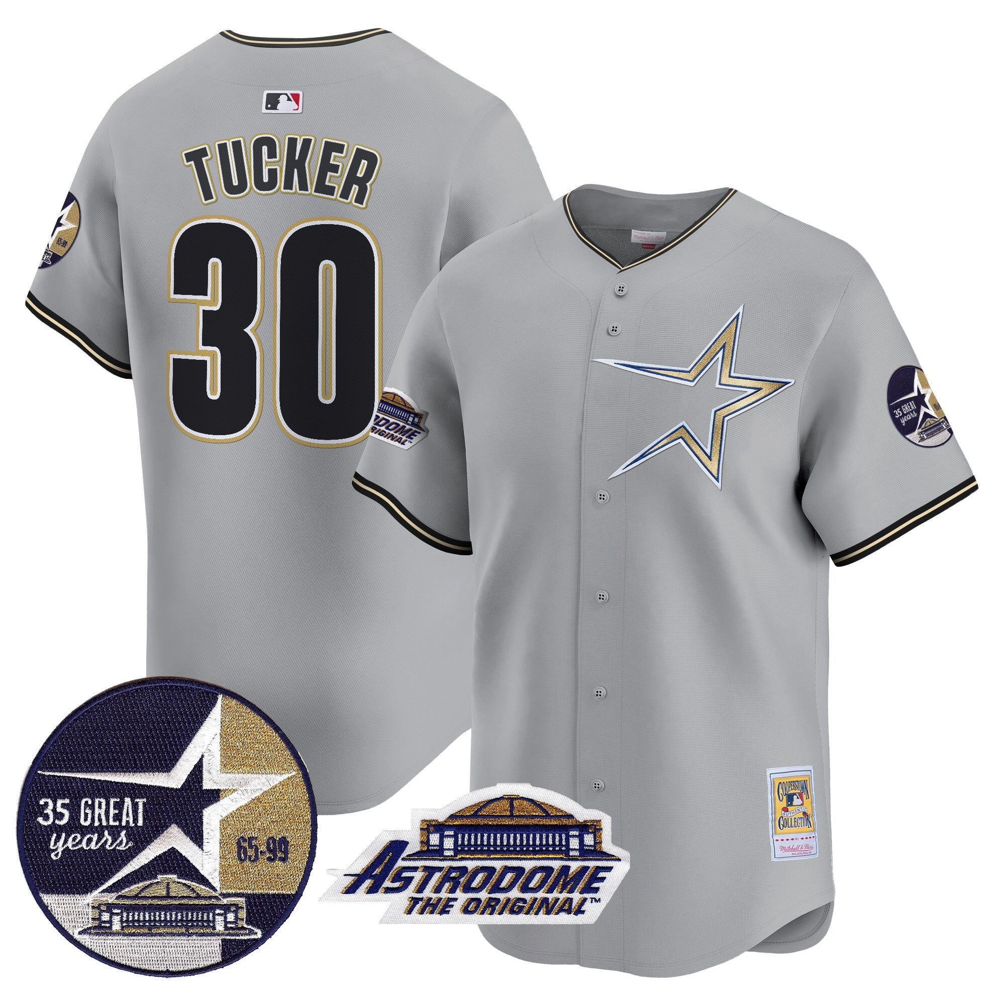 Men’s 1999 Throwback 35th & Astrodome Patch Vapor Premier Limited Jersey