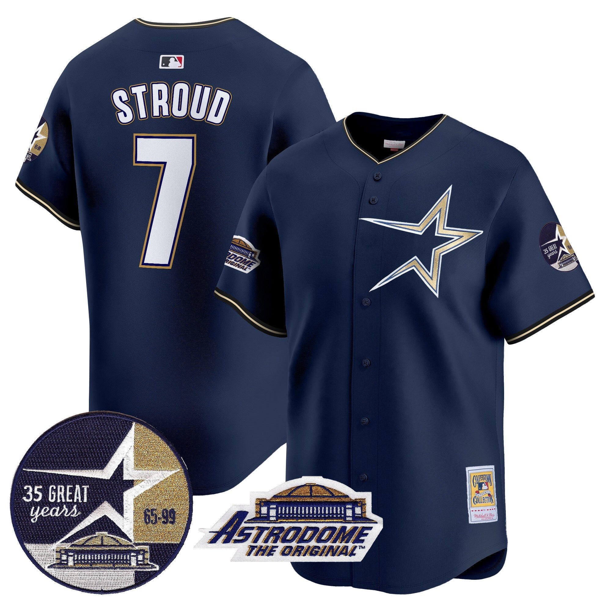 Men’s 1999 Throwback 35th & Astrodome Patch Vapor Premier Limited Jersey